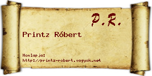 Printz Róbert névjegykártya
