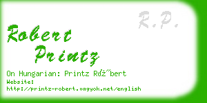 robert printz business card